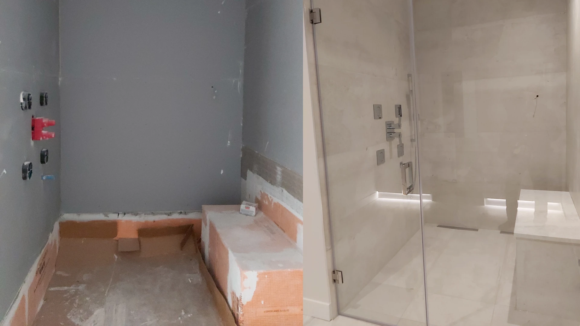 shower renovation and plumbing